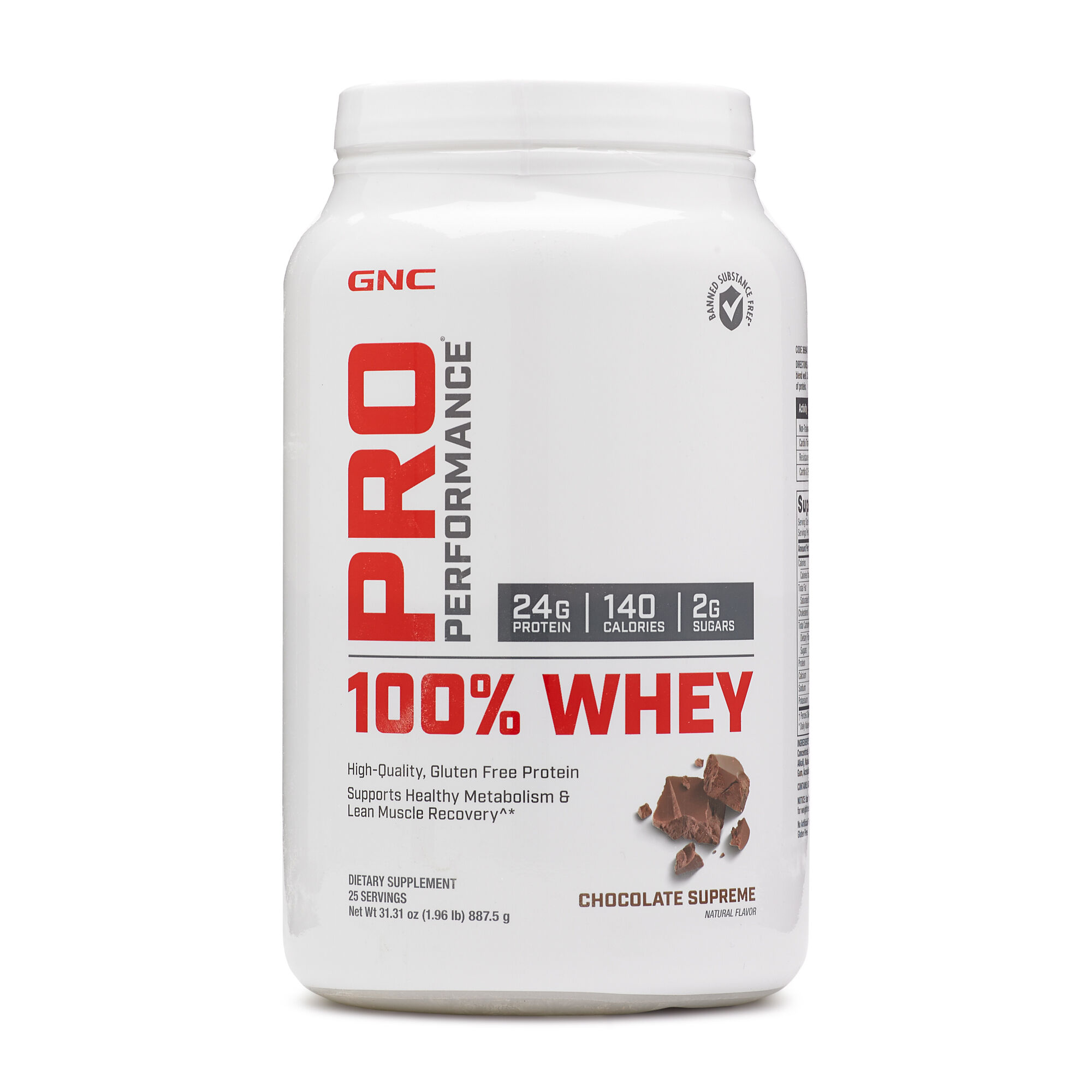 Gnc Pro Performance 100% Whey, Proteina Din Zer, Cu Aroma De Ciocolata, 887.5g