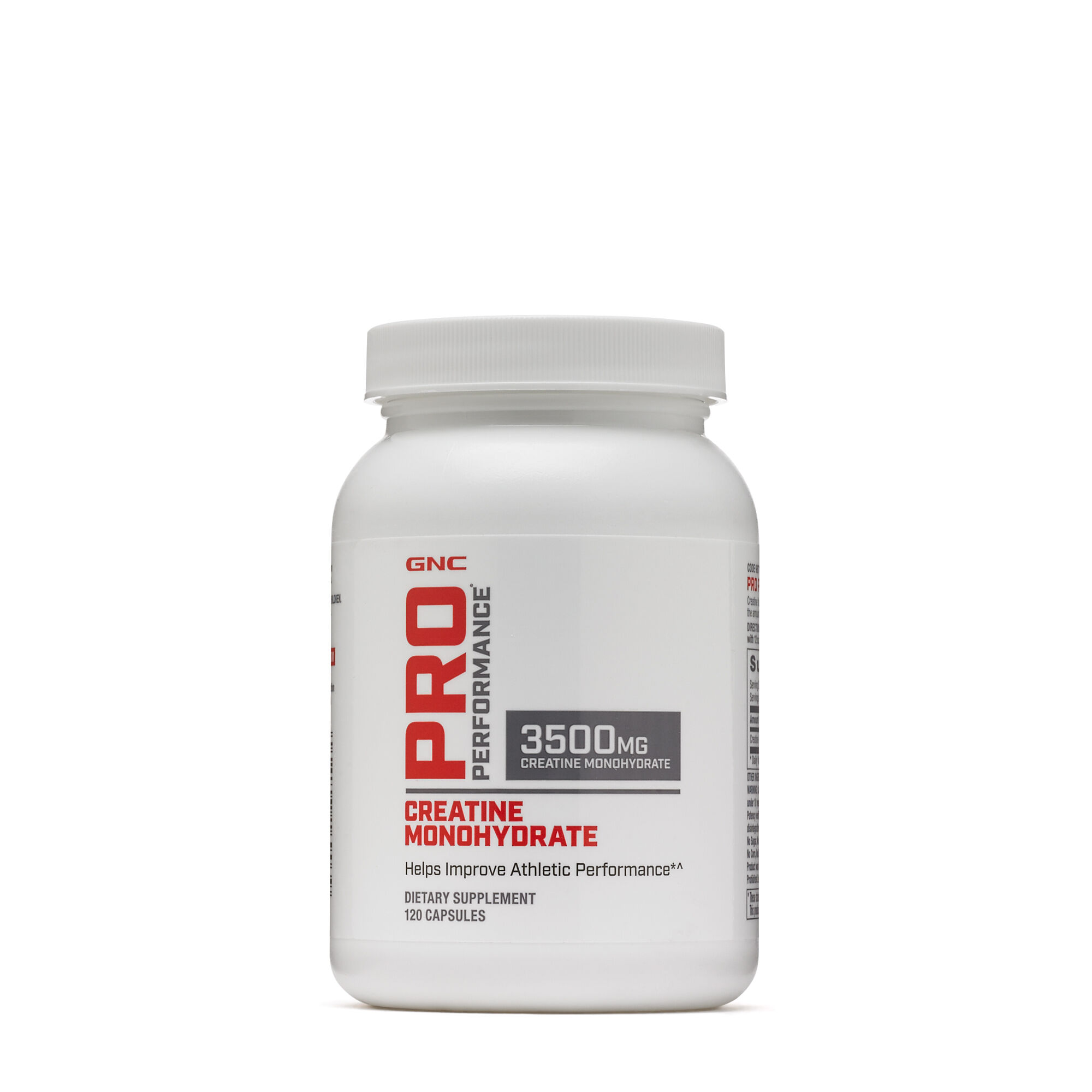 Suplimente alimentare - Gnc Pro Performance Creatine Monohydrate 3500 Mg, Creatina Monohidrata, 120 Cps